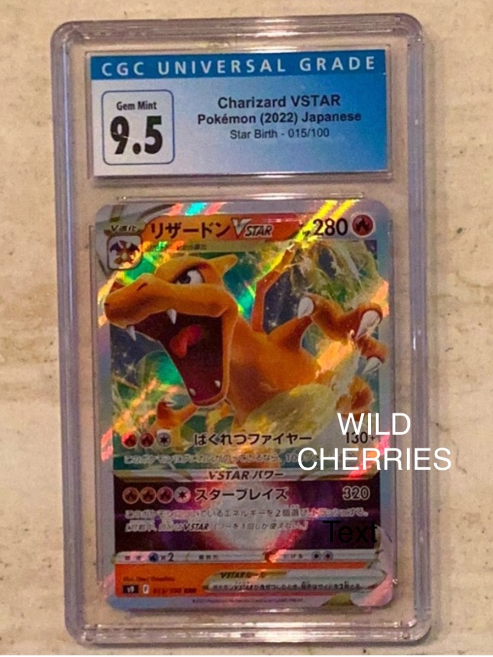 Charizard VSTAR 015/100 Star Birth Holo Japanese Pokemon 2020 SWSH CGC 9.5 #015
